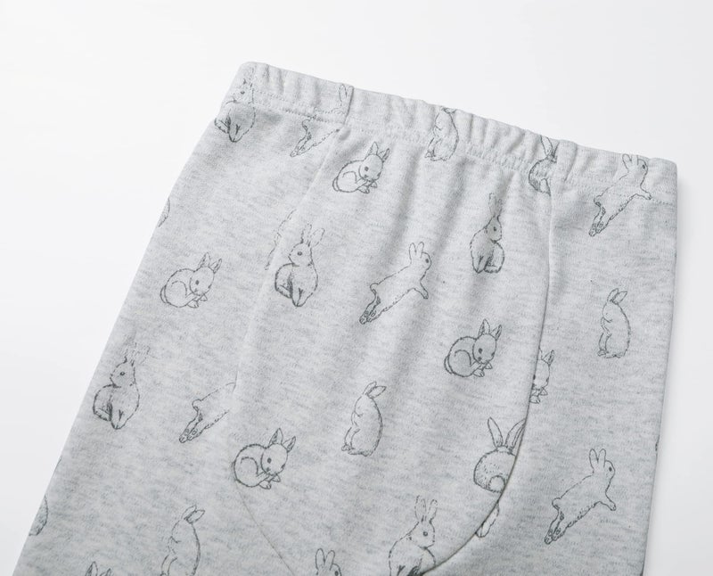 Owlivia 100% Organic Cotton Baby Long Sleeve Pajama Sets, Toddler Boy Girl 2-Piece Sleepwear(2 Years, Grey Rabbit) - Image 5