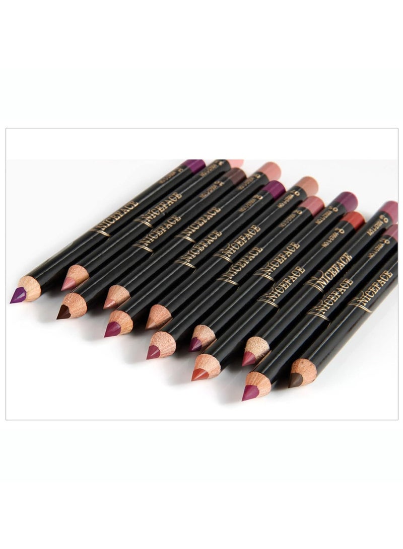 Nice Face 12-Piece Waterproof Lip Liner Pencil Multicolour - Image 2