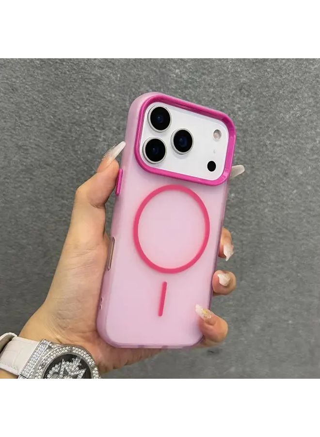 Orange Magnetic Wireless Charging Phone Cover For iPhone 17 Pro Max Clear Shockproof - Image 5