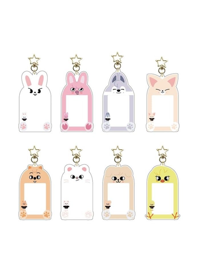 Straykids Photocard Holder Keychain Skz Photo Frame Acrylic Keyring Hyunjin Felix Cute Photo Case - Image 1