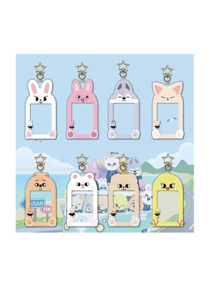 Straykids Photocard Holder Keychain Skz Photo Frame Acrylic Keyring Hyunjin Felix Cute Photo Case - Image 2