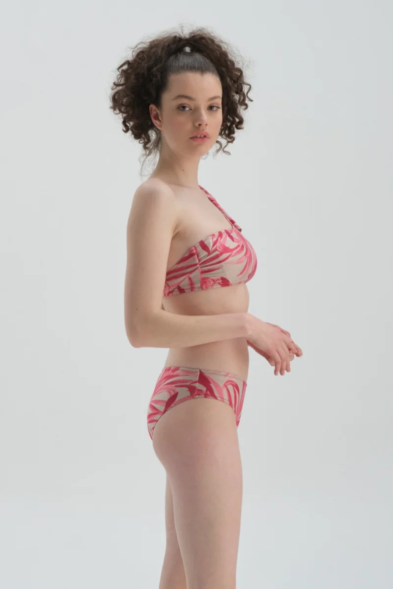 dagi Fuchsia - Gray High Waist Bikini Bottom