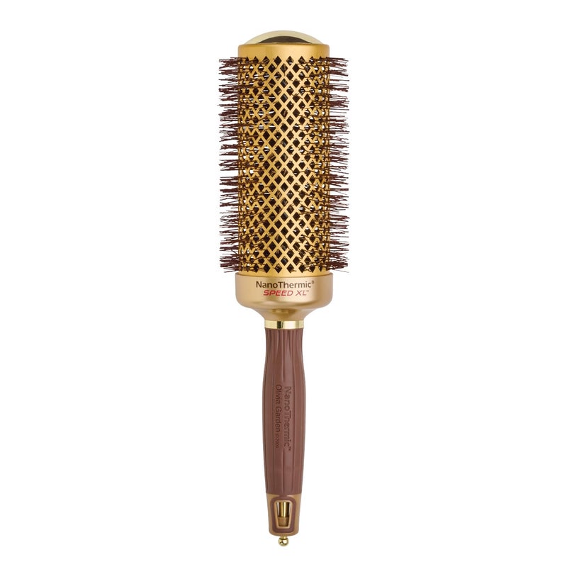 Olivia Garden NanoThermic Ceramic  Ion Speed XL Round Thermal Hair Brush  Not Electrical  Professional Blowout Brush for Normal to Thick Hair  2 18Diameter Barrel  NTXL54