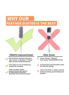 Dubkart Feather Duster Improved Long Pole Duster 30 to100 inches  - Image 5