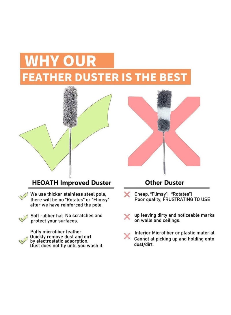 Dubkart Feather Duster Improved Long Pole Duster 30 to100 inches - Image 5
