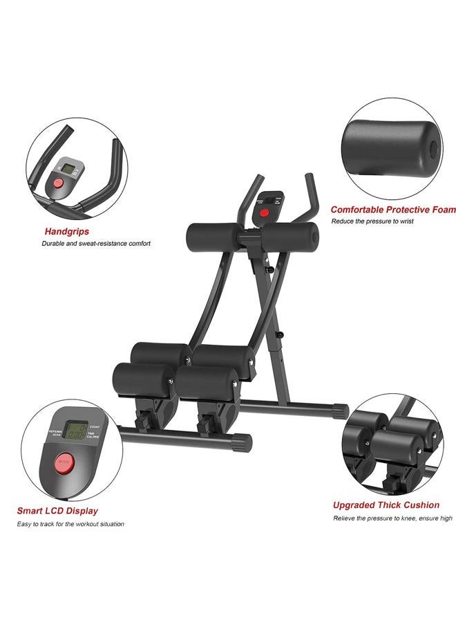 WINBOX Ab Machine Multi-functional Exercise Equipment for Home Gym, Height Adjustable Abs Workout Equipment, Black - Image 5