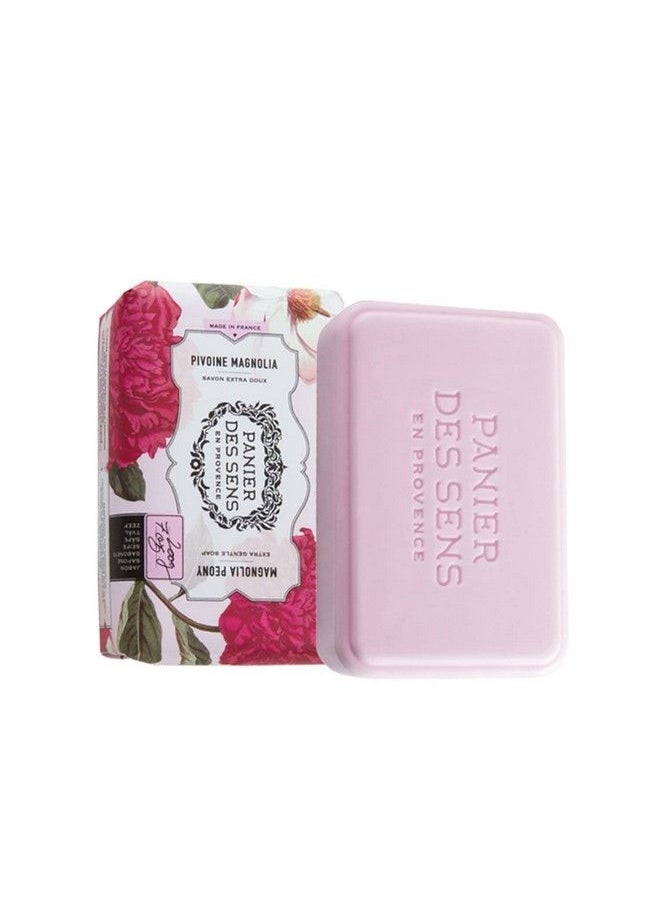 PANIER DES SENS Magnolia Peony Shea Butter Natural Bar Soap Bath & Body Soap Bars Made In France 95% Natural 2 Bars 7Oz/200G Each  - Image 3
