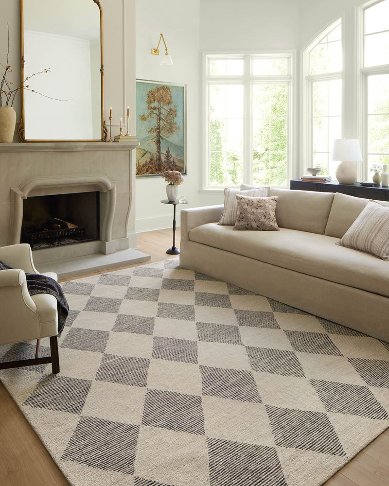 Loloi Chris Loves Julia Francis Collection FRA-01 Beige/Charcoal 2'-6" x 9'-9" Runner Rug - Image 1