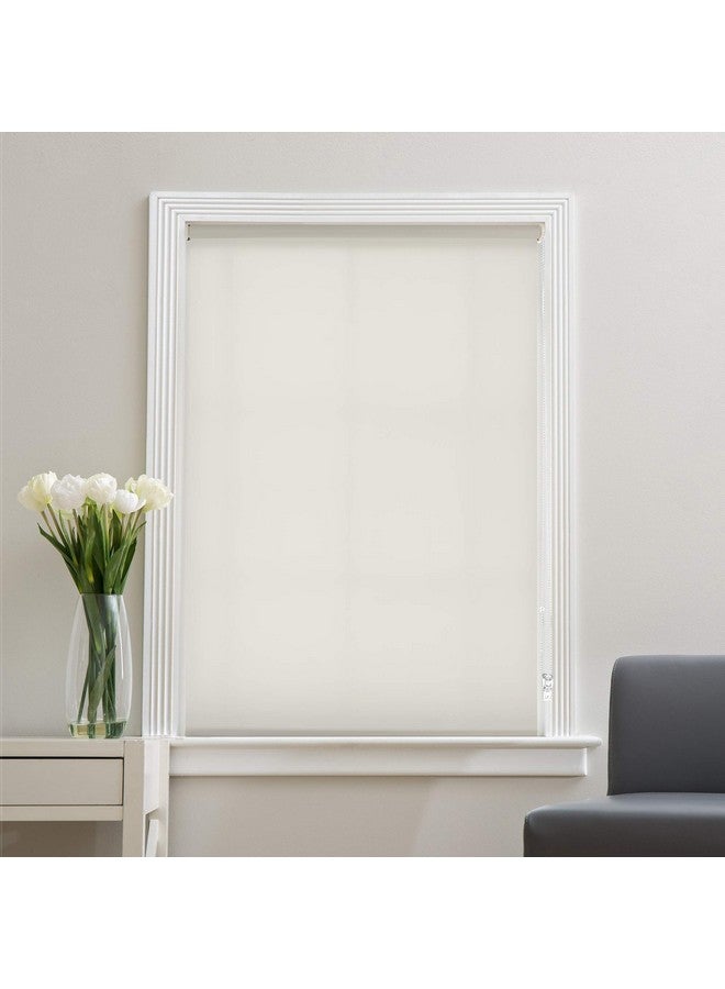 Deco Window Semi-Blackout Roller Blinds for Windows (52 Inches W X 84 Inches H, Snow White) Light Filtering Roll-Up Shades Sun UV Protection for Home & Office - Image 3