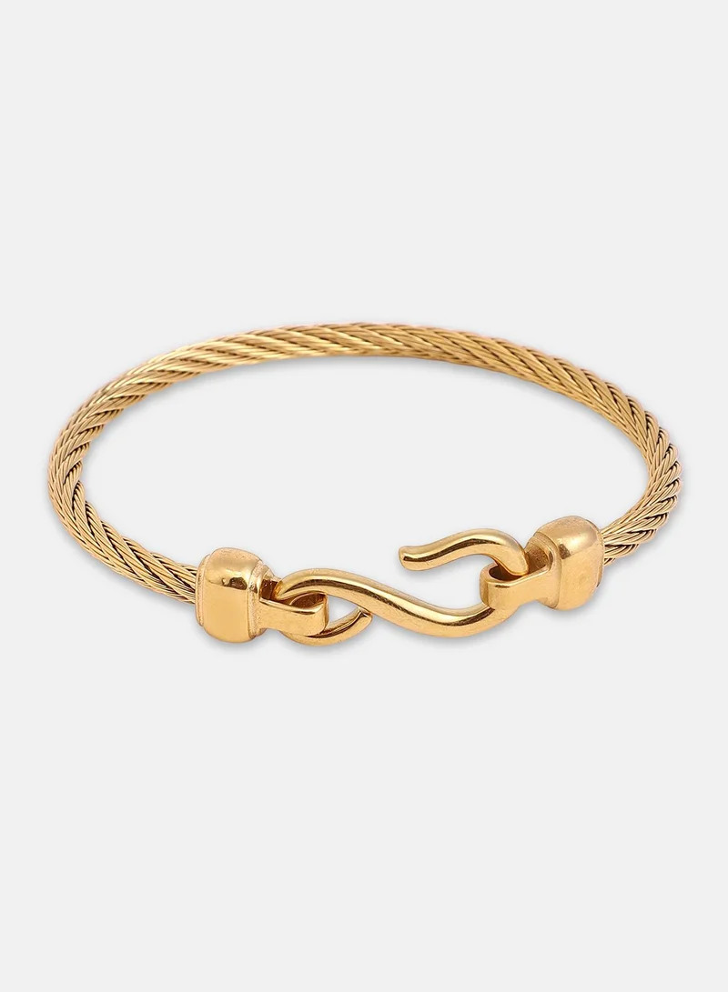 سوهي Women's The Twisted-Hook Bangle Bracelet