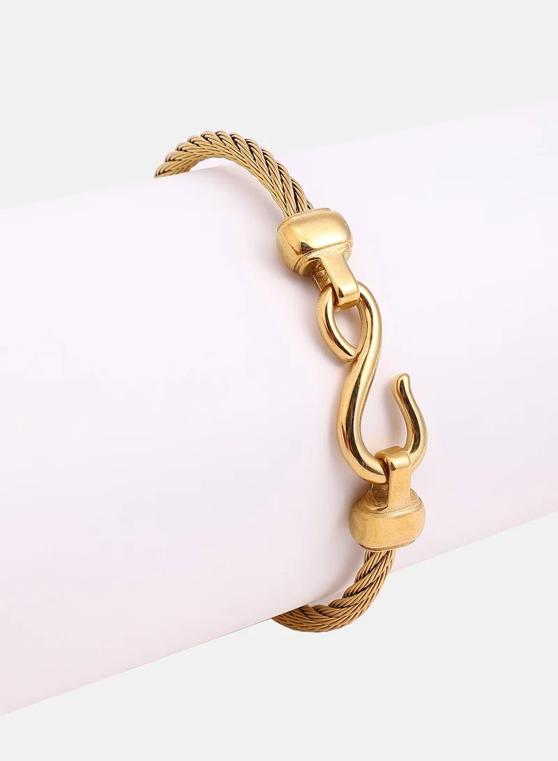 سوهي Women's The Twisted-Hook Bangle Bracelet