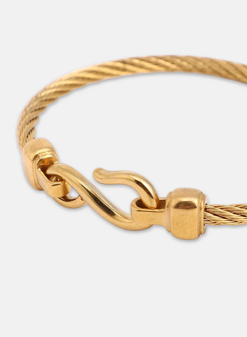 سوهي Women's The Twisted-Hook Bangle Bracelet