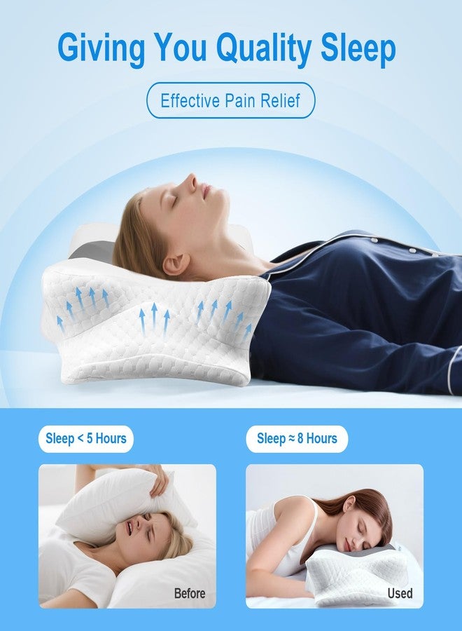 Oerdoh Neck Pillow - Memory Foam Pillow for Side Sleepers, Back & Stomach Sleepers with Ergonomic Support, Side Sleeper Pillow, Cervical Neck Pillow for Neck Pain Relief - Office, Travel & Home - Image 5