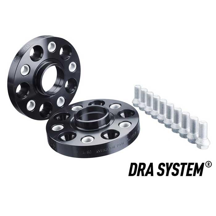 HR مجموعة فواصل العجلات H&R B5065660 نظام DRA 50 مم لكل محور نمط 5x114,3-محور 66,0 مم-حجم البرغي M12x1,5-رينو/داشيا-أسود - Image 4