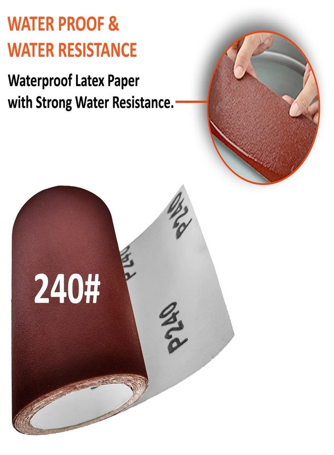 Harden Abrasive 240 Grit Sanding Roll 3.66"/93mm - 5 Metres Long, Aluminium Oxide Abrasive Sand Paper Dry Waterproof | For Automotive, Sanding Metal, Polishing Wood - 611958 - Image 5