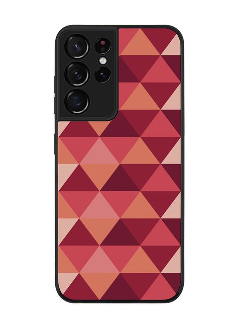 Rugged Black edge case for Samsung Galaxy S21 Ultra 5G Slim fit Soft Case Flexible Rubber Edges Anti Drop TPU Gel Thin Cover - Topsy Turvy Triangles
