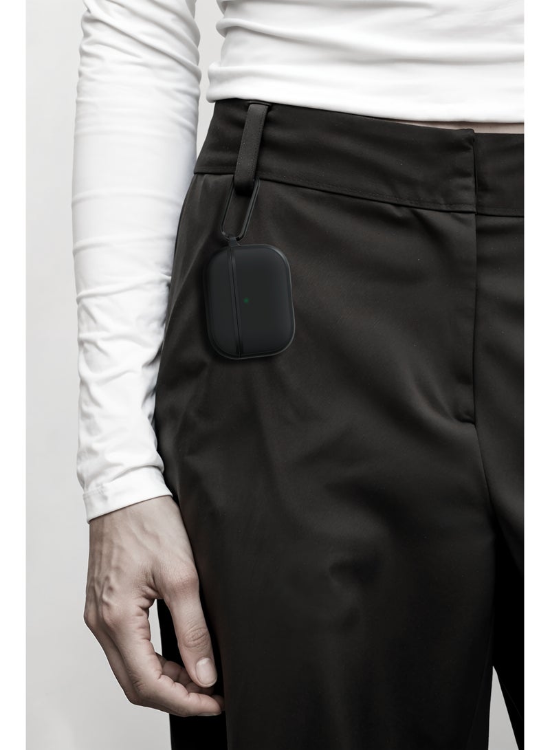 GREEN LION Berlin Series PC Case for  AirPods Pro 3 / Wireless Charging Compatible / Carabiner Clip Included / Scratch Resistant / Drop Protection / Durable Hybrid Design - Black - Image 2