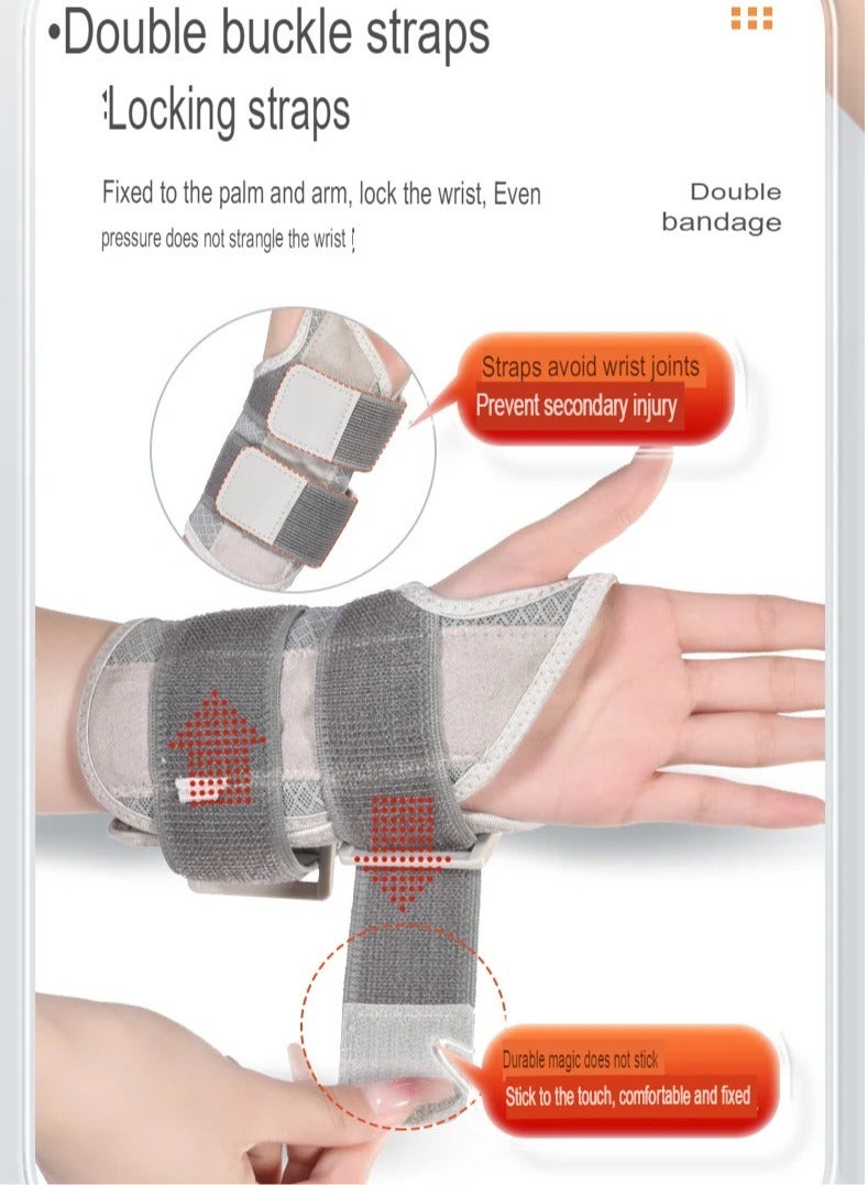 AROAQ Wrist Brace, Adjustable Wrist Wraps Wrist Support, Carpal Tunnel Wrist Strap With Compression Sleeve For Arrthritis Tendonitis Sprain Injuries Pain, (Grey Right Hand, Large And Extra Large Size) - Image 3