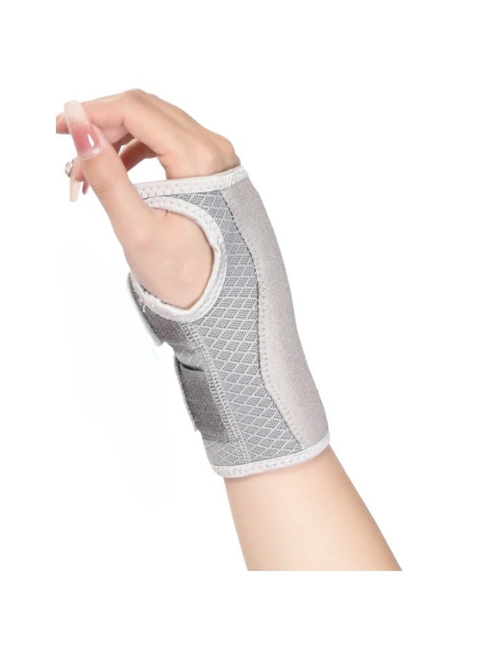 AROAQ Wrist Brace, Adjustable Wrist Wraps Wrist Support, Carpal Tunnel Wrist Strap With Compression Sleeve For Arrthritis Tendonitis Sprain Injuries Pain, (Grey Right Hand, Large And Extra Large Size) - Image 1