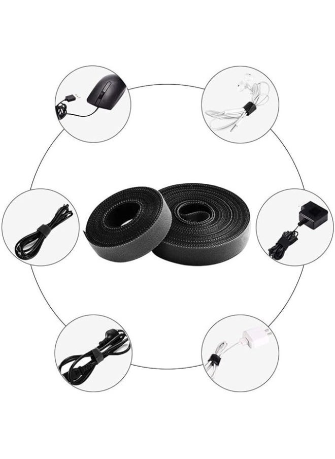 FALMER Cable Organizer 4m Length x 2cm Width Adhesive Strips Flexible Reusable Cable Organizer for Computer, TV, Power and Other Cables  - Image 4