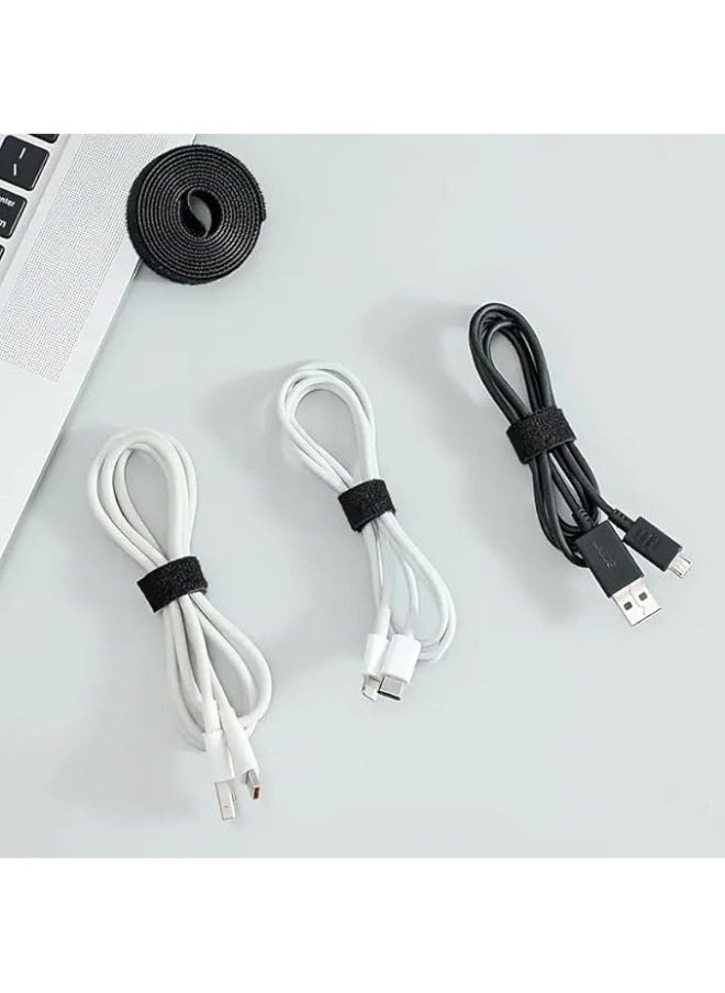 FALMER Cable Organizer 4m Length x 2cm Width Adhesive Strips Flexible Reusable Cable Organizer for Computer, TV, Power and Other Cables  - Image 5