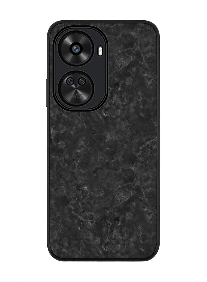 Stylizedd Rugged Black edge case for Huawei nova 12 SE / Huawei nova 11 SE 4G, Slim fit Case Flexible Anti Drop TPU Gel Thin Cover - Marble Texture Black - Image 1