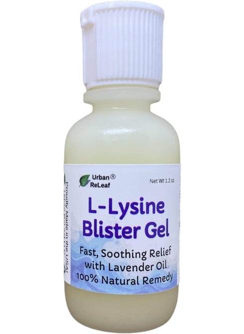 Urban ReLeaf Urban ReLeaf L-Lysine Blister Soothing Gel ! & Lavender Oil. Fast Relief, Spots, Rash, Red Bumps, Raw, Chapped Skin. Calm Delicate Tissue 100% Natural 