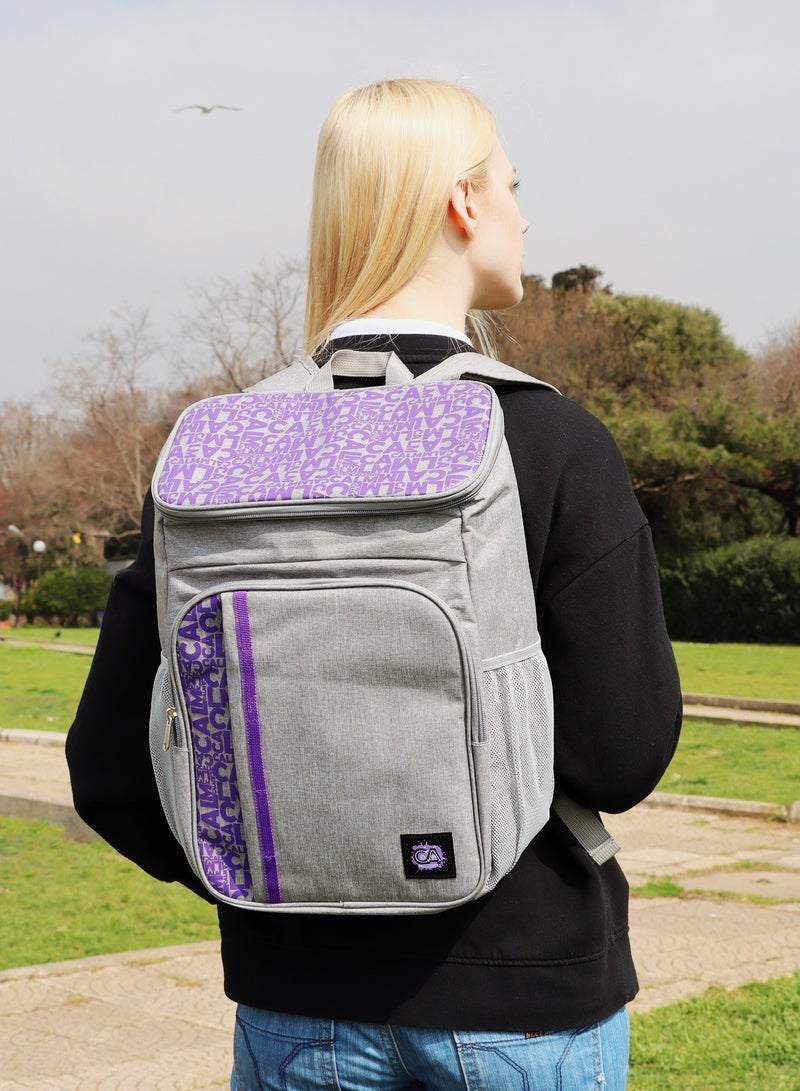 بيج ديزاين حقيبة ظهر معزولة Biggdesign Moods Up Calm، حقيبة غداء معزولة مقاومة للماء والتسرب للرجال والنساء، حقائب تبريد للنزهات، للمكتب، التخييم، الشاطئ، المدرسة، سعة 19.1 لتر. - Image 4