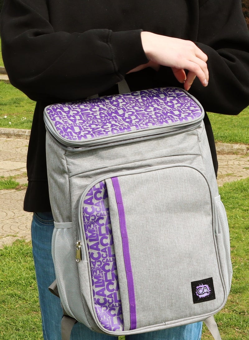 بيج ديزاين حقيبة ظهر معزولة Biggdesign Moods Up Calm، حقيبة غداء معزولة مقاومة للماء والتسرب للرجال والنساء، حقائب تبريد للنزهات، للمكتب، التخييم، الشاطئ، المدرسة، سعة 19.1 لتر. - Image 5