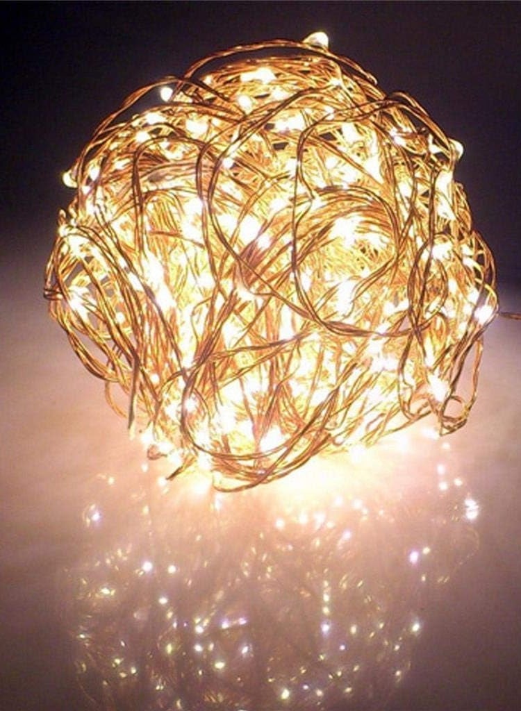 50 LED String Lights for Indoor Outdoor Use Festive Lights Battery Operated Fairy Twinkle Lights for Trees Room Bedroom Wedding Birthday Eid Diwali New Year Warm White Clear Wire (5M) - Image 2