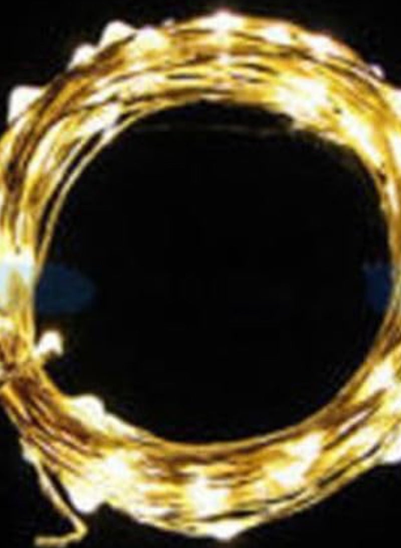 50 LED String Lights for Indoor Outdoor Use Festive Lights Battery Operated Fairy Twinkle Lights for Trees Room Bedroom Wedding Birthday Eid Diwali New Year Warm White Clear Wire (5M) - Image 3