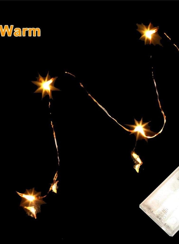 50 LED String Lights for Indoor Outdoor Use Festive Lights Battery Operated Fairy Twinkle Lights for Trees Room Bedroom Wedding Birthday Eid Diwali New Year Warm White Clear Wire (5M) - Image 5