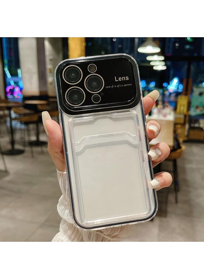 S-TOP Case For iPhone 14 Pro Max Large Window PC Hybrid TPU Phone Case with Card Slot - Image 1