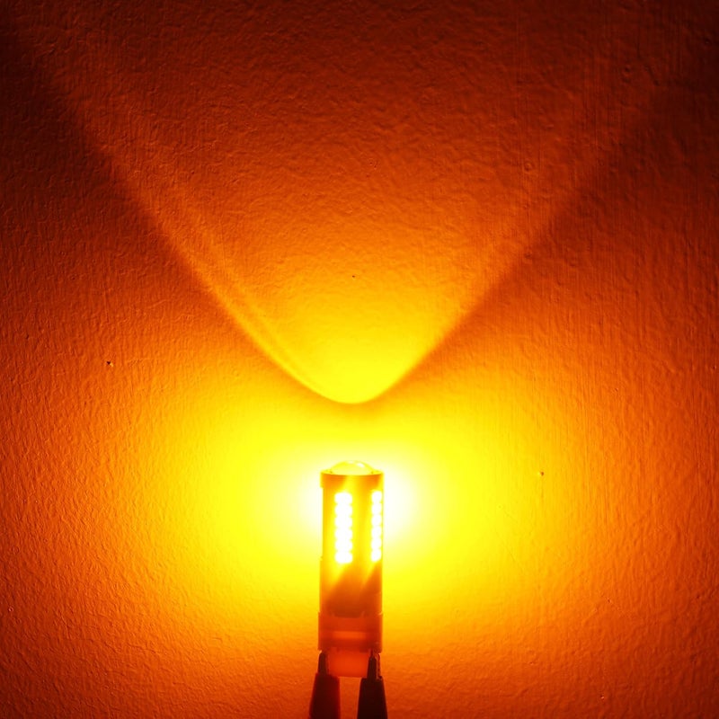 Alla Lighting WTY21W LED Bulbs - Super Bright Amber Yellow Turn Signal & Reverse Light Replacement - Image 5