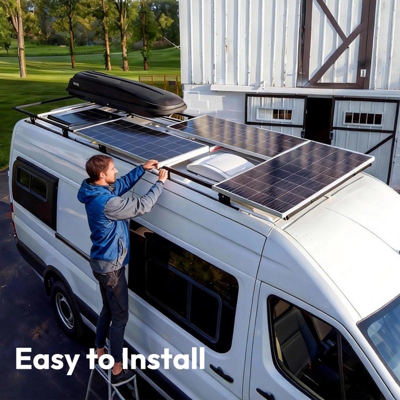 JJN 100 Watt Solar Panels, 10BB Monocrystalline 12V 100W Solar Panel, 23% High Efficiency PV Module Power Charger for RV, Home, Farm, Boat, Caravan and Off-Grid Applications - Image 5