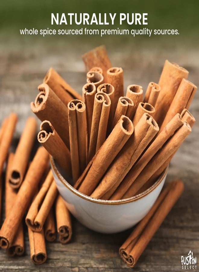 Fusion Select Cinnamon Sticks - Whole Canela Bark Pieces for Asian, Indian, & Middle Eastern Cuisine - Herbs & Spices for Baking & Cooking - Packed in a Clear Resealable Pouch - 4 oz - Image 2