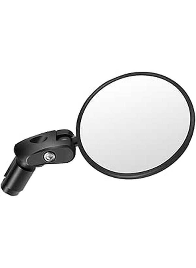 Bike Rearview Mirror Convex Round Folding Handlebar Mount for Mountain Road Cycling Safety - Image 1