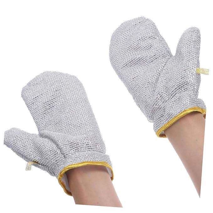 ASHGUJ ASHGUJ Steel Scrubber Gloves for Dishes Utensils Joona Juna for Kitchen Cleaning Best Hand Gloves 