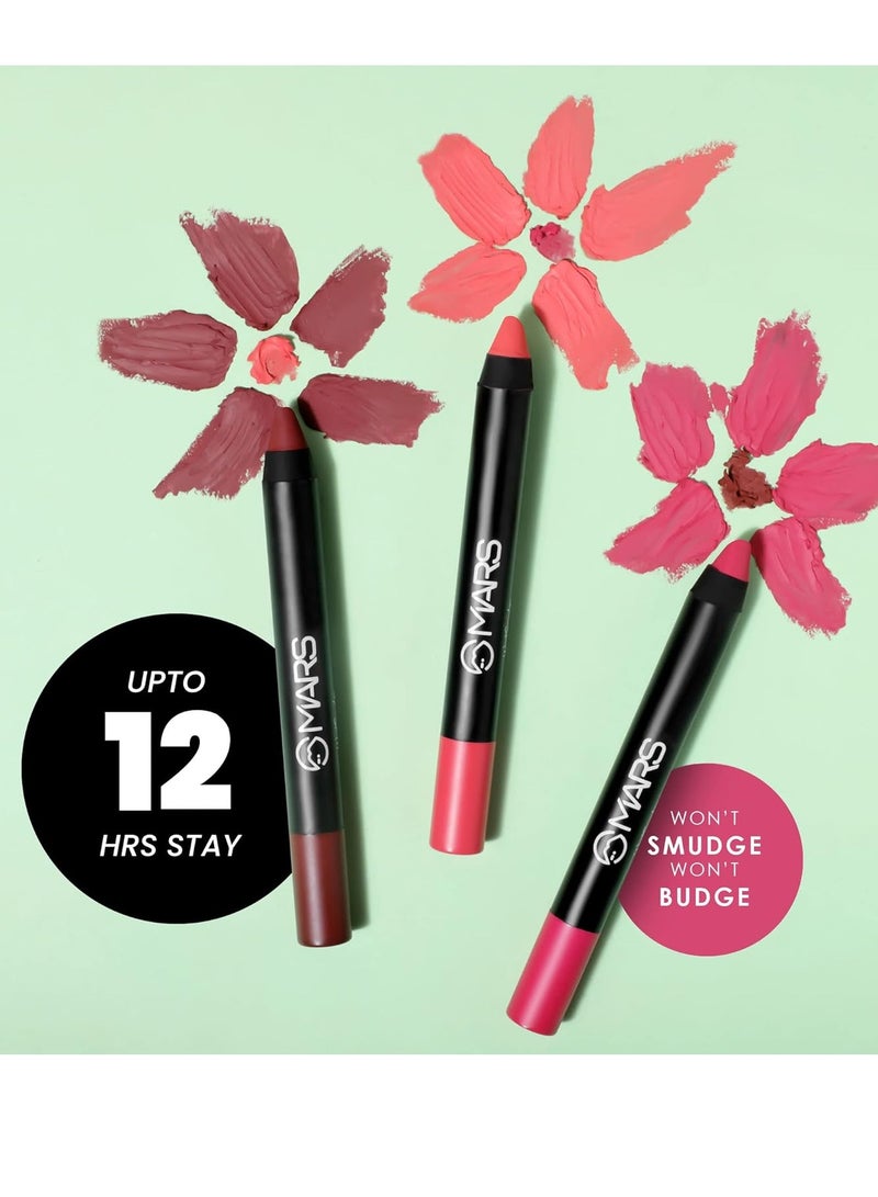 MARS Long Lasting Crayon Lipstick up to 12 Hours Stay 3.5 gm 08 I Am Powerful - Image 2