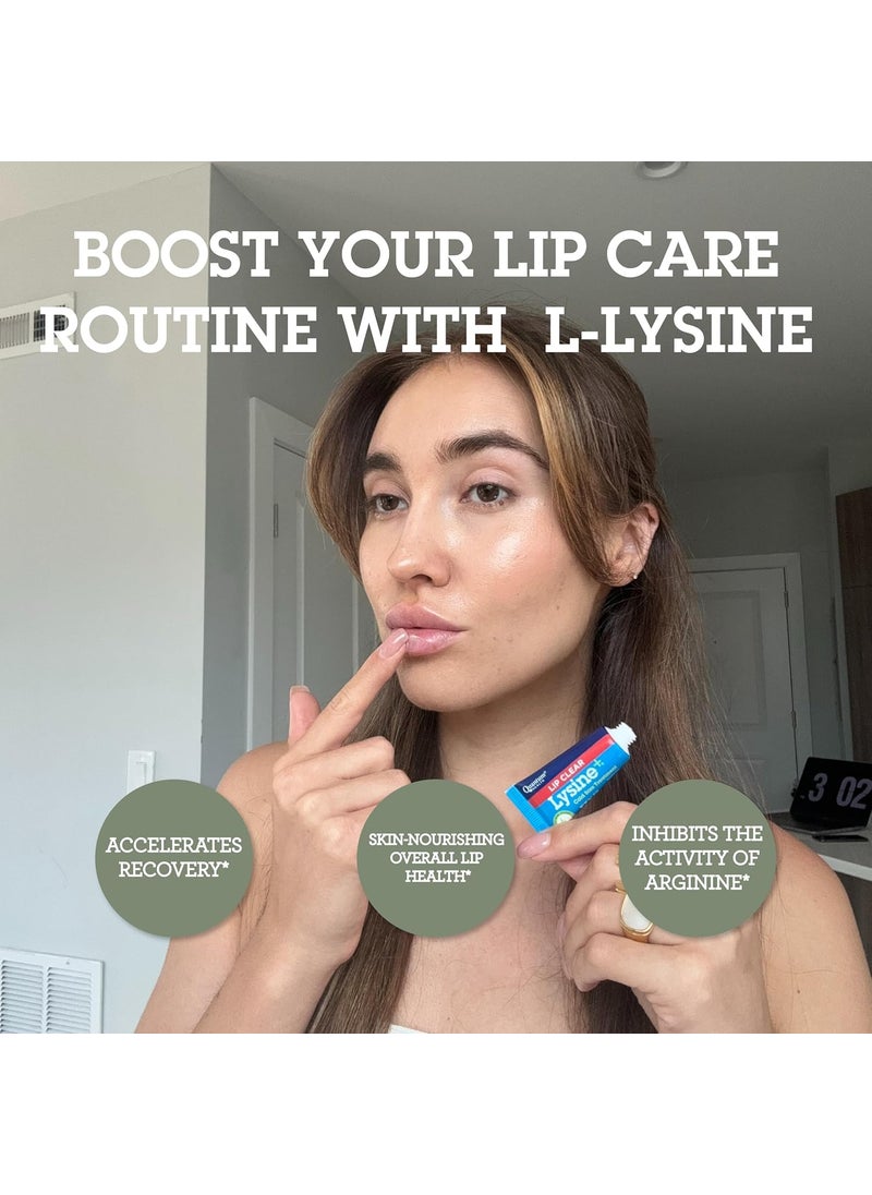 Quantum Quantum Health Lip Clear Lysine Cold Sore Treatment Soothe  Moisturize Mouth Sores  LLysine Menthol Calendula  Propolis Ointment  Transparent Fever Blister Healing Balm  025 Oz  - Image 5