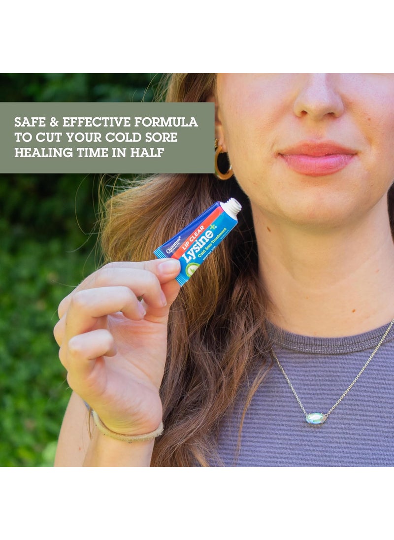 Quantum Quantum Health Lip Clear Lysine Cold Sore Treatment Soothe  Moisturize Mouth Sores  LLysine Menthol Calendula  Propolis Ointment  Transparent Fever Blister Healing Balm  025 Oz  - Image 4