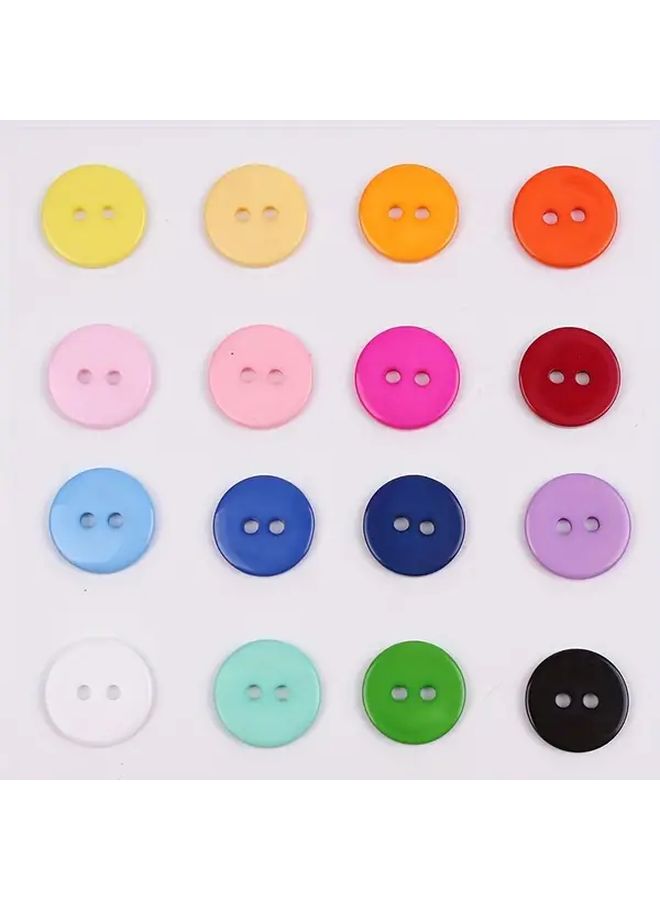 9mm Round Resin Buttons 2 Holes Assorted Colors for DIY Sewing Crafts - Image 5