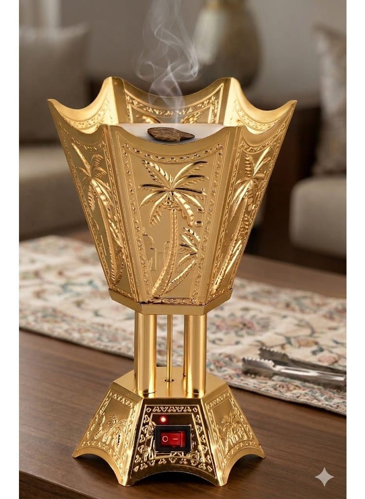 Roomlyne A modern, multi-colored electronic incense burner with an elegant design for home and special occasions, featuring safe vapor control and a long-lasting oud fragrance. - Image 2