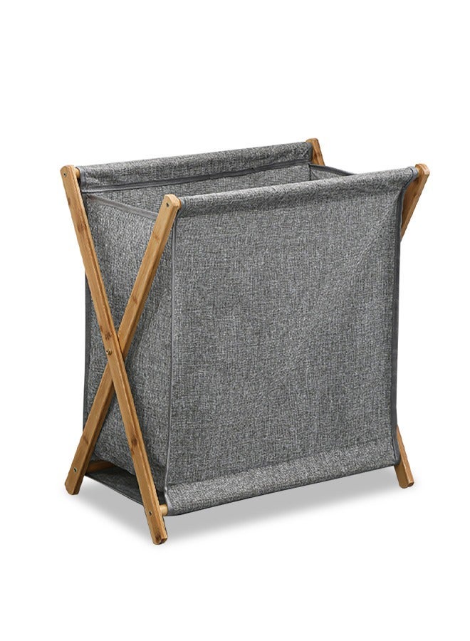 Beauenty Bamboo Clothes Storage Basket Folding Clothes Laundry Basket  - Image 2