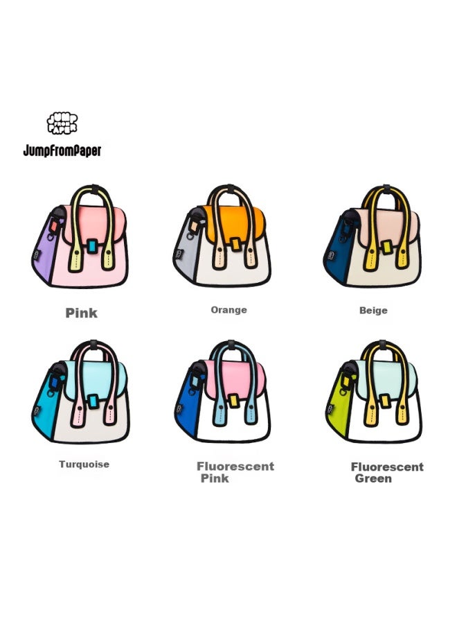 Jumpfrompaper Cat Head Owl Anime 2d Manga Crossbody Bag For Women, Shoulder Bag Jfp Valentine's Day Gift, Orange - Image 3