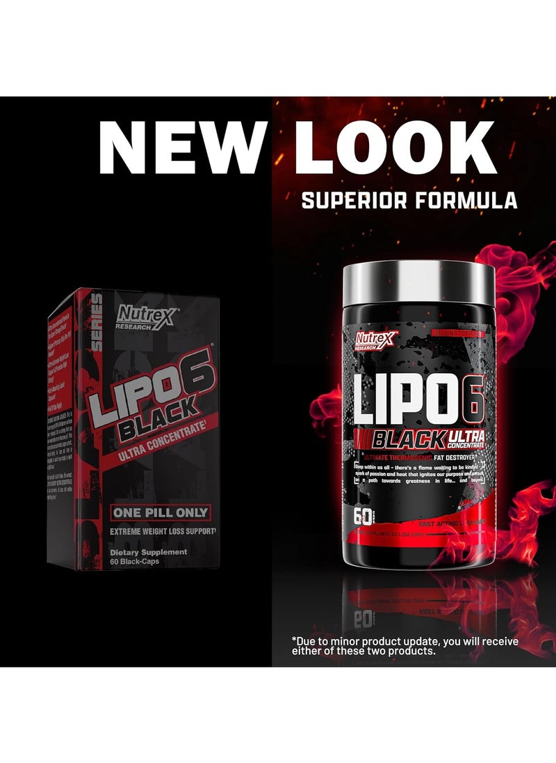 Nutrex Research Lipo 6 Black Ultra 60 Capsules 60 Servings 80g  - Image 2