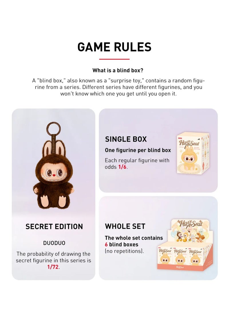 POP MART - 100% Authentic Labubu The Monsters Have a Seat Vinyl Plush Pendant Single Blind Box - Image 1