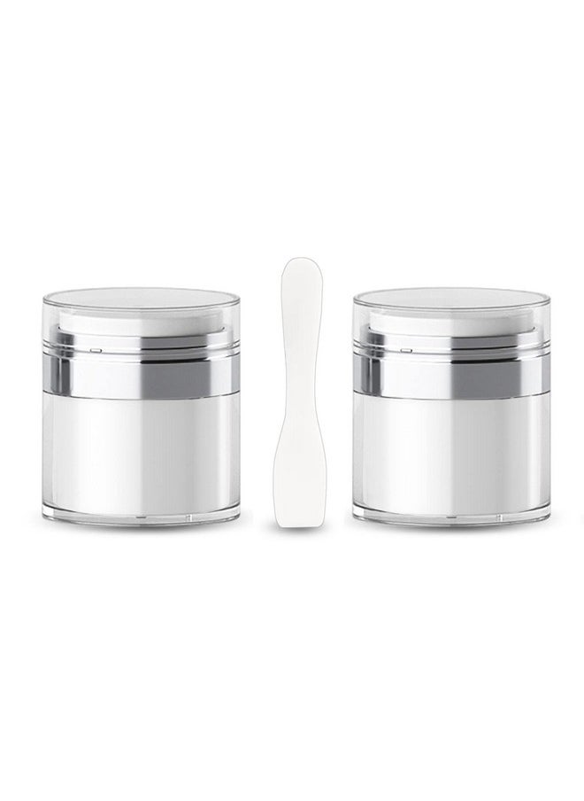 MILD EAST - Cream Jar Vacuum Bottle With Cosmetic Spatula,Tsa Approved Travel Bottles-Refillable Travel Size Containers For Creams Gels Lotions Face Body Hand Cream(2 Pieces) - Image 1