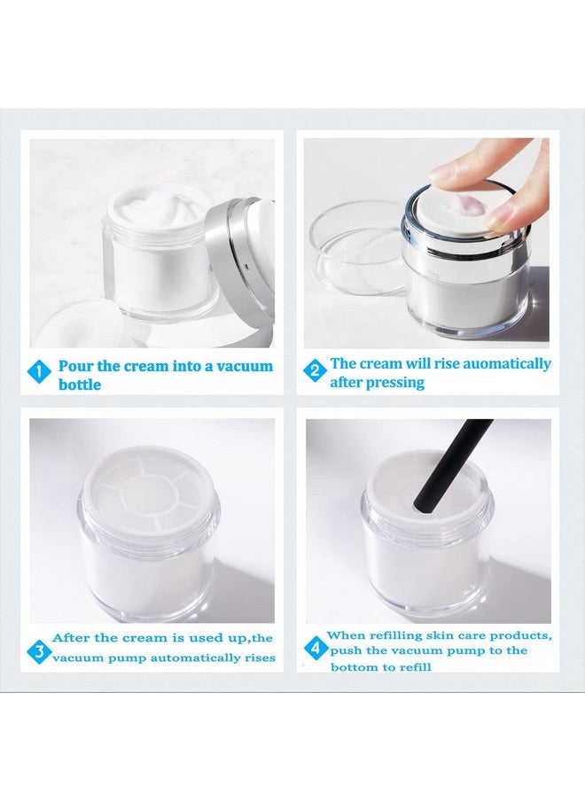 MILD EAST - Cream Jar Vacuum Bottle With Cosmetic Spatula,Tsa Approved Travel Bottles-Refillable Travel Size Containers For Creams Gels Lotions Face Body Hand Cream(2 Pieces) - Image 1
