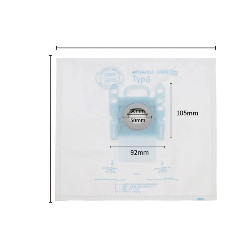 Vacuum Cleaner Dust Bags: 10 Pack Synthetic Material - Compatible With Bosch Type G Canister Vacuum for Home Cleaning Maintenance - Image 4